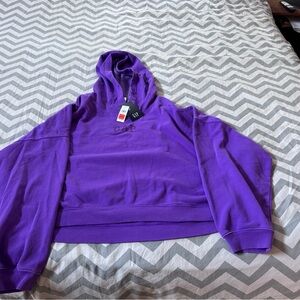 GAP Purple Cropped Hoodie